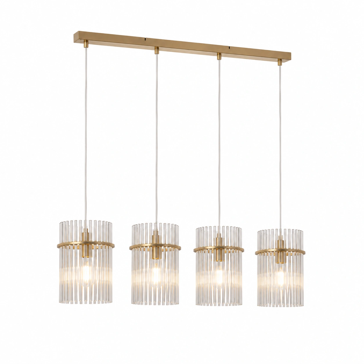 Searchlight Hanglamp Swizzle 4 lichts L 111 cm mat goud