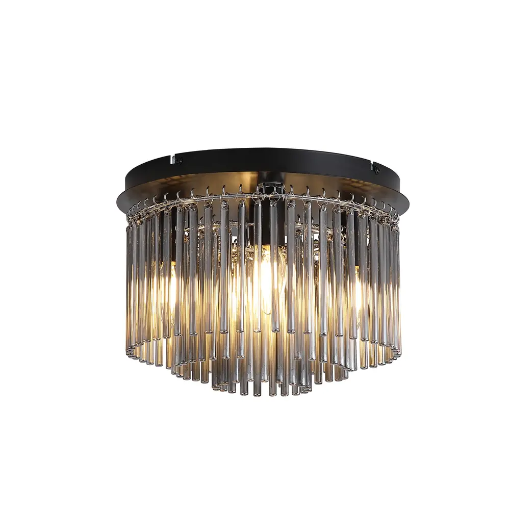 Searchlight Plafondlamp Swizzle 5 lichts Ø 32 cm zwart