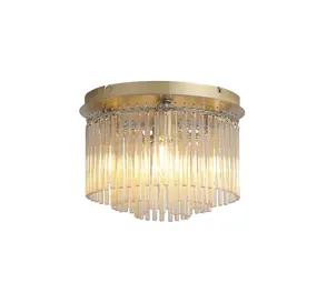 Searchlight Plafondlamp Swizzle 5 lichts Ø 32 cm mat goud Searchlight Plafondlamp Swizzle 5 lichts Ø 32 cm mat goud