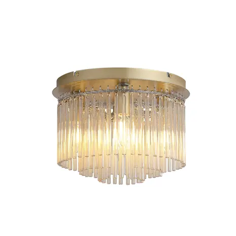 Searchlight Plafondlamp Swizzle 5 lichts Ø 32 cm mat goud