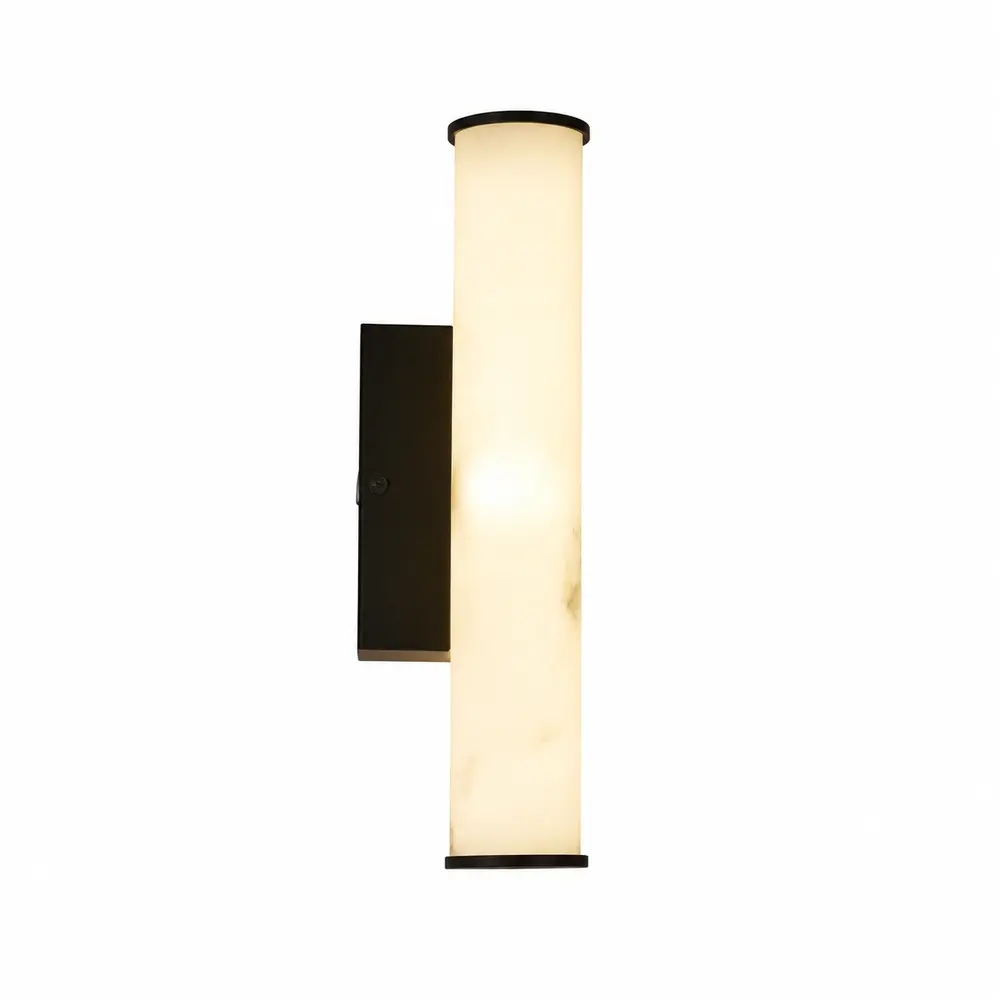 Searchlight Wandlamp Wales H 35 cm IP44 zwart