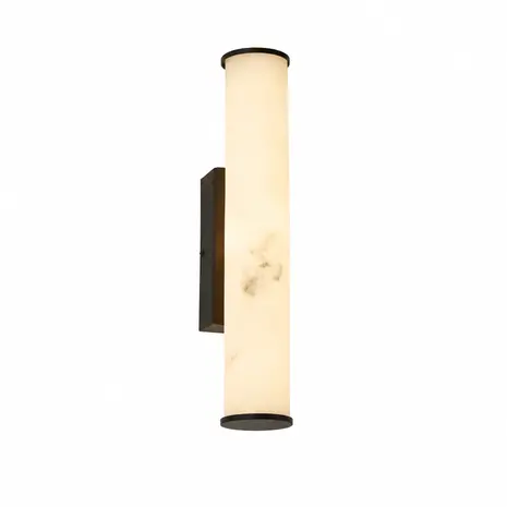 Searchlight Wandlamp Wales H 35 cm IP44 zwart