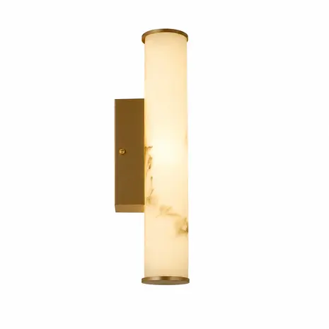 Searchlight Wandlamp Wales H 35 cm IP44 mat goud Searchlight Wandlamp Wales H 35 cm IP44 mat goud