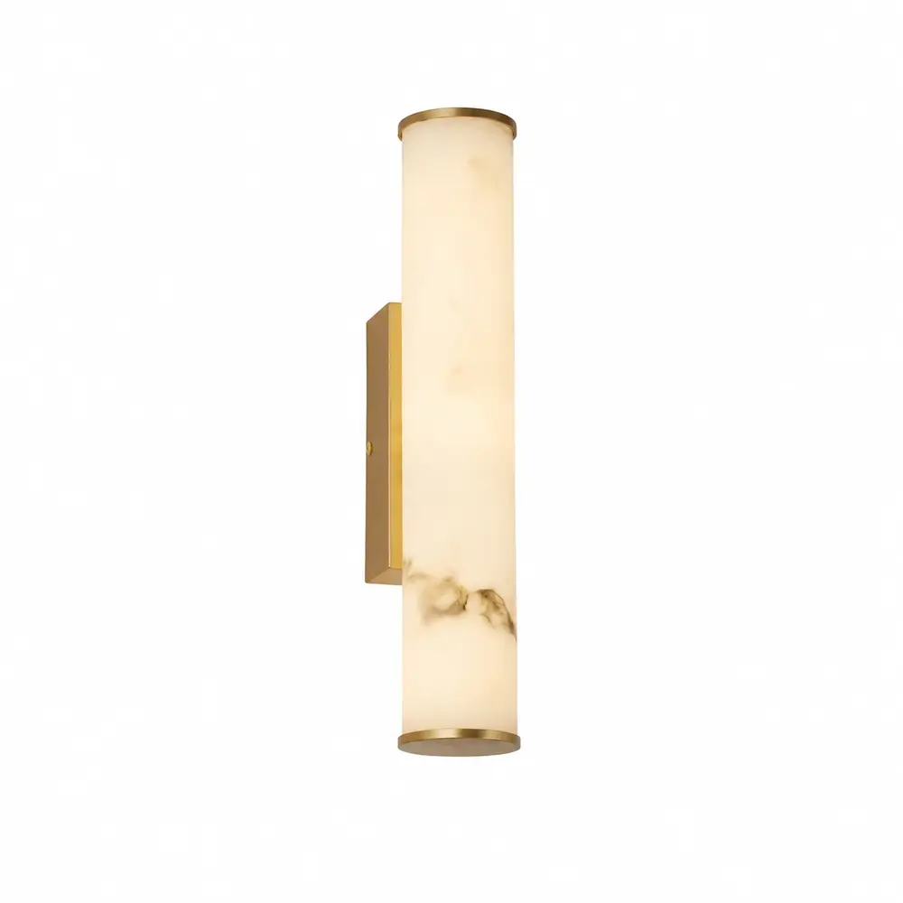 Searchlight Wandlamp Wales H 35 cm IP44 mat goud Searchlight Wandlamp Wales H 35 cm IP44 mat goud
