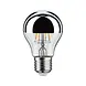 Paulmann LED E27 lamp 4,8 Watt kopspiegel chroom filament Paulmann LED E27 lamp 4,8 Watt kopspiegel chroom filament