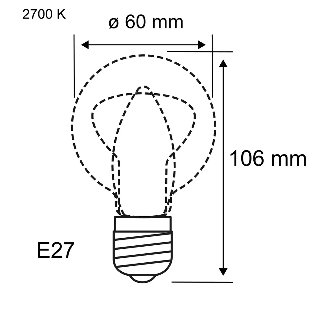 Paulmann LED E27 lamp 4,8 Watt kopspiegel chroom filament Paulmann LED E27 lamp 4,8 Watt kopspiegel chroom filament