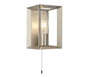 Searchlight Wandlamp Heaton H 23,5 cm zilver goud Searchlight Wandlamp Heaton H 23,5 cm zilver goud