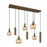 Trio Leuchten Hanglamp Mataro 8 lichts L 118 cm brons goud