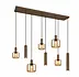 Hanglamp Mataro 8 lichts L 118 cm brons goud Hanglamp Mataro 8 lichts L 118 cm brons goud