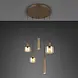 Trio Leuchten Hanglamp Mataro 5 lichts Ø 55 cm brons goud Trio Leuchten Hanglamp Mataro 5 lichts Ø 55 cm brons goud