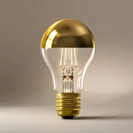 Calex LED E27 lamp 4 Watt kopspiegel goud