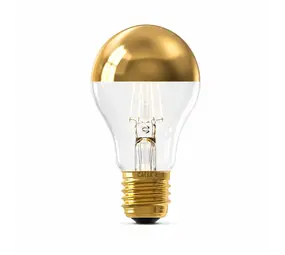 Calex LED E27 lamp 4 Watt kopspiegel mat goud filament Calex LED E27 lamp 4 Watt kopspiegel mat goud filament