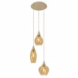 Highlight Hanglamp Cambio 3 lichts Ø 30 cm beige Highlight Hanglamp Cambio 3 lichts Ø 30 cm beige