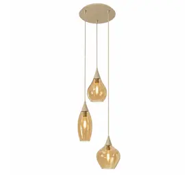 Highlight Hanglamp Cambio 3 lichts Ø 30 cm beige Highlight Hanglamp Cambio 3 lichts Ø 30 cm beige