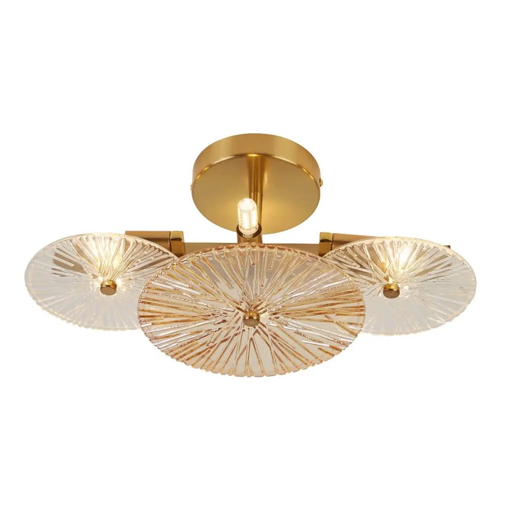 Searchlight Plafondlamp Wagon wheel L 40 cm brons