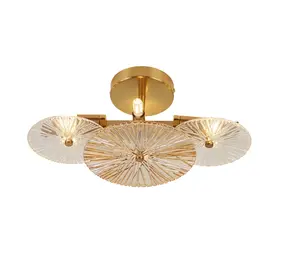 Searchlight Plafondlamp Wagon wheel L 40 cm brons
