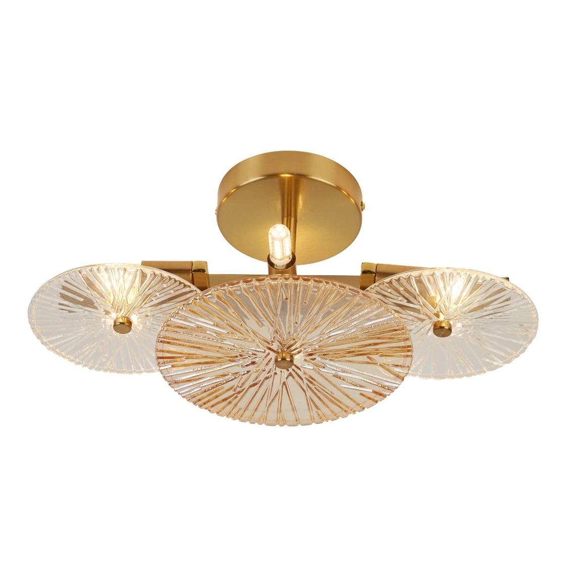 Searchlight Plafondlamp Wagon wheel L 40 cm brons