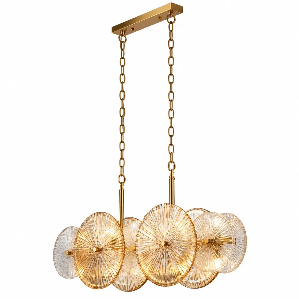 Searchlight Hanglamp Wagon wheel 10 lichts L 90 cm brons