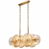 Searchlight Hanglamp Wagon wheel 10 lichts L 90 cm brons