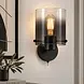 Searchlight Wandlamp Sweden H 24 cm zwart