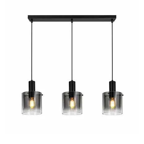 Searchlight Hanglamp Sweden 3 lichts L 101 cm zwart Searchlight Hanglamp Sweden 3 lichts L 101 cm zwart