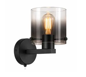Searchlight Wandlamp Sweden H 24 cm zwart