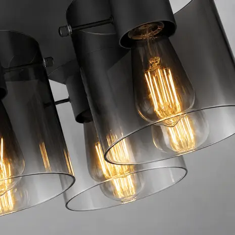 Searchlight Plafondlamp Sweden 3 lichts Ø 39 cm zwart Searchlight Plafondlamp Sweden 3 lichts Ø 39 cm zwart