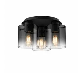 Searchlight Plafondlamp Sweden 3 lichts Ø 39 cm zwart