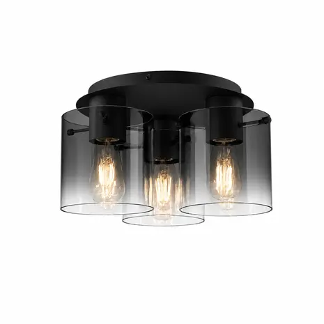 Searchlight Plafondlamp Sweden 3 lichts Ø 39 cm zwart Searchlight Plafondlamp Sweden 3 lichts Ø 39 cm zwart