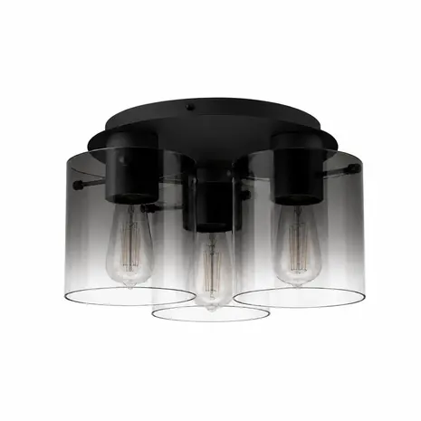 Searchlight Plafondlamp Sweden 3 lichts Ø 39 cm zwart Searchlight Plafondlamp Sweden 3 lichts Ø 39 cm zwart