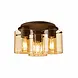 Searchlight Plafondlamp Sweden 3 lichts Ø 39 cm bruin Searchlight Plafondlamp Sweden 3 lichts Ø 39 cm bruin