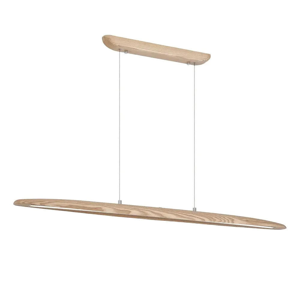 Searchlight Hanglamp Kenzie L 120 cm hout beige Searchlight Hanglamp Kenzie L 120 cm hout beige