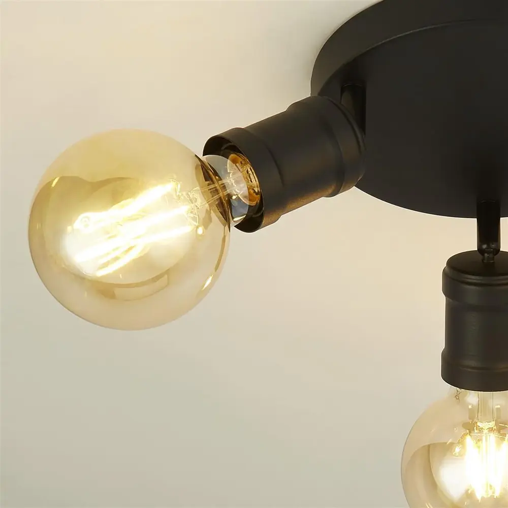 Searchlight Plafondlamp Dance Ø 30 cm zwart Searchlight Plafondlamp Dance Ø 30 cm zwart