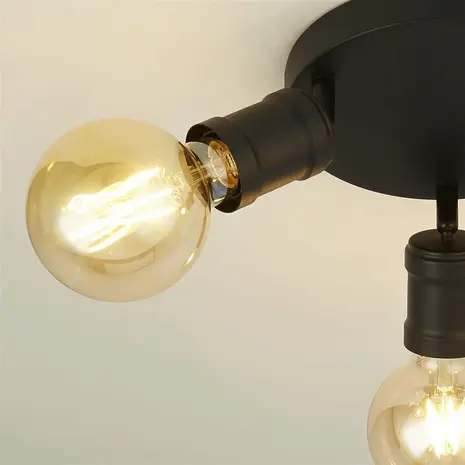 Searchlight Plafondlamp Dance Ø 30 cm zwart Searchlight Plafondlamp Dance Ø 30 cm zwart