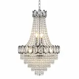 Searchlight Hanglamp Louis Phillipe 6 lichts Ø 40 cm chroom Searchlight Hanglamp Louis Phillipe 6 lichts Ø 40 cm chroom