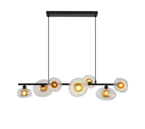 Searchlight Hanglamp Sunbeam 7 lichts L 93 cm zwart