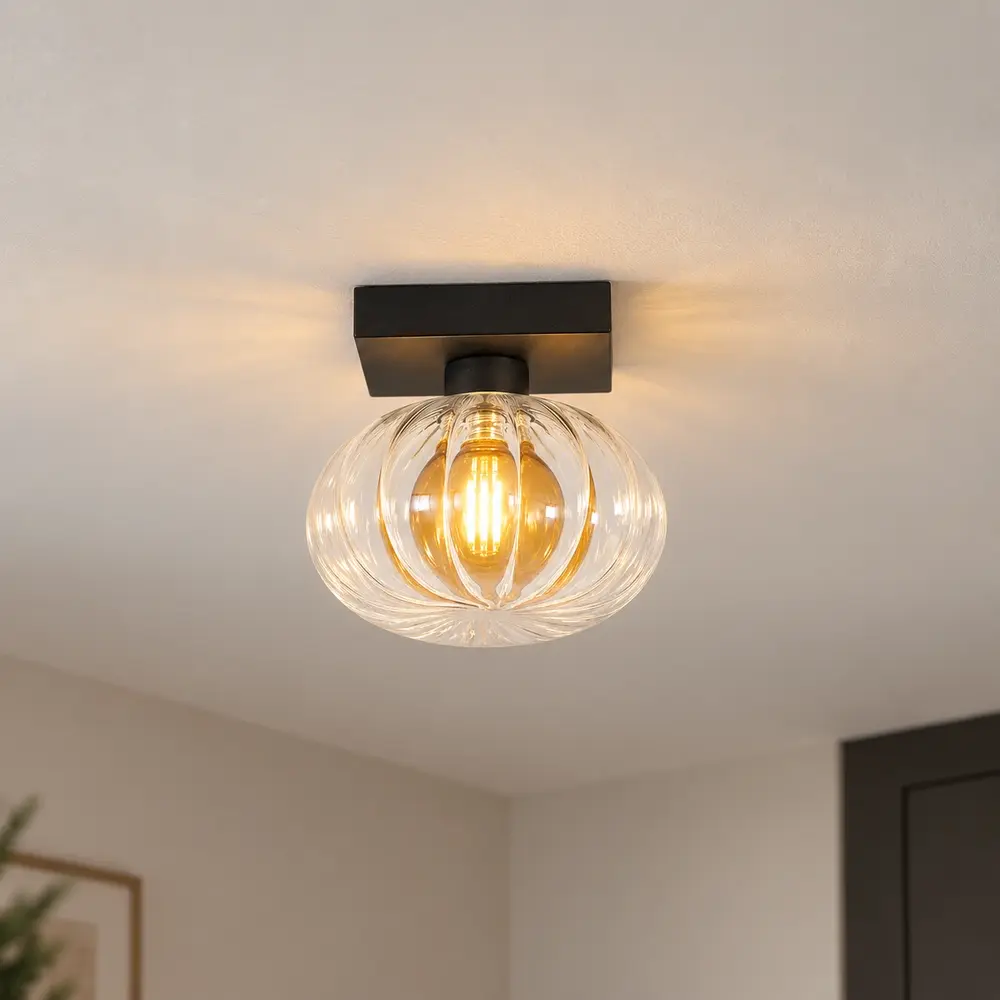 Searchlight Plafondlamp Sunbeam Ø 13,5 cm zwart Searchlight Plafondlamp Sunbeam Ø 13,5 cm zwart