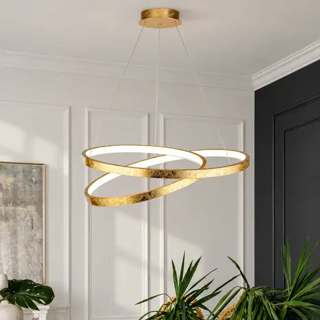 Searchlight Hanglamp Float Ø 47 cm mat goud