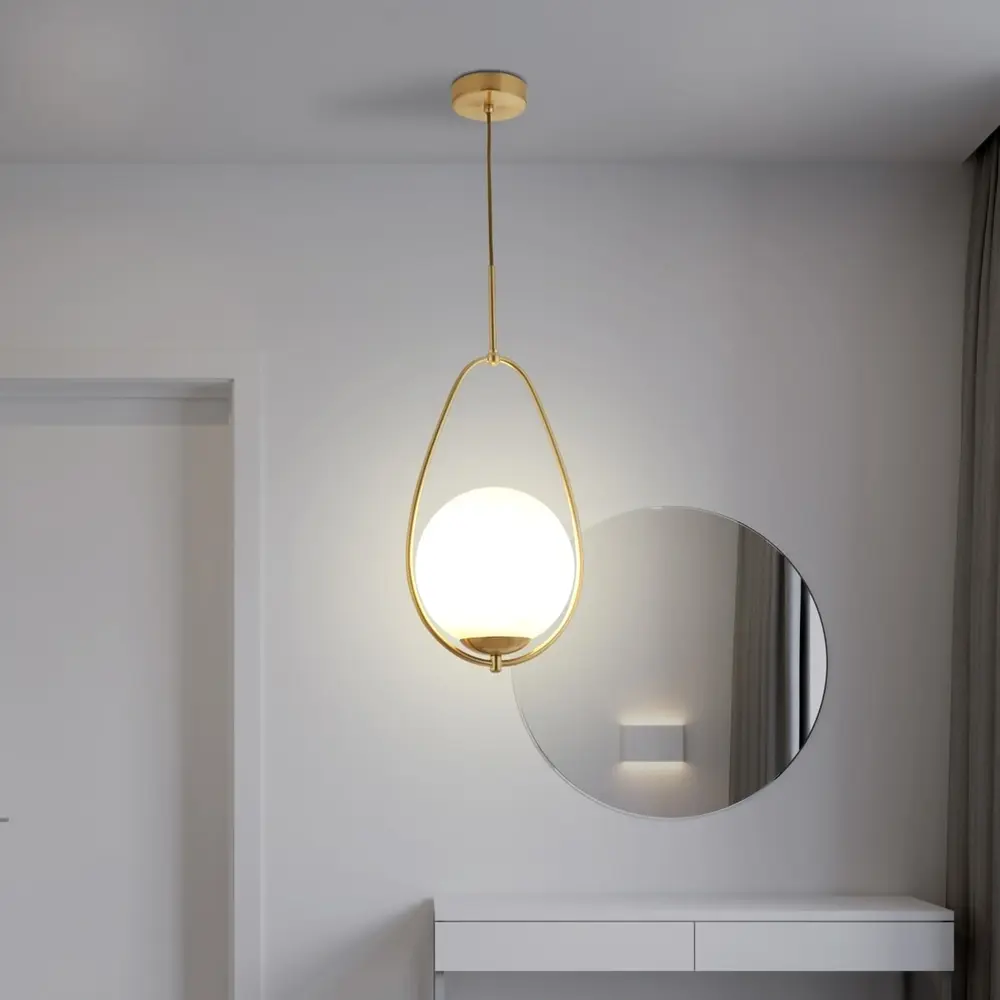 Searchlight Hanglamp Avalon  Ø 23 cm goud