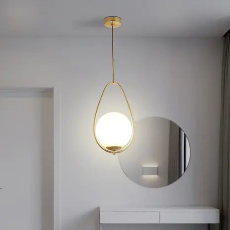 Searchlight Hanglamp Avalon  Ø 23 cm goud