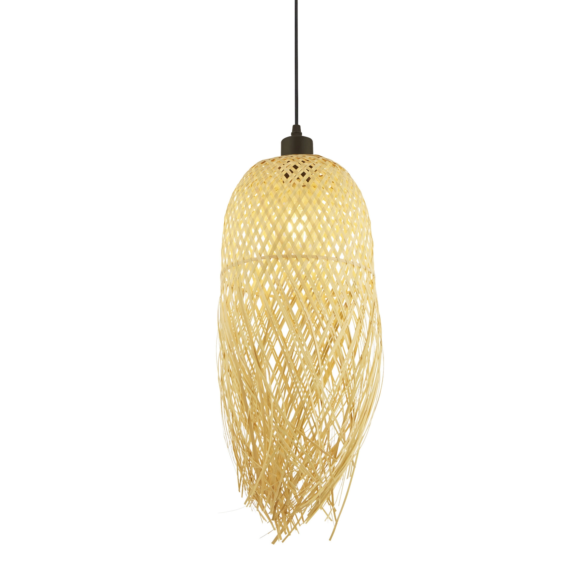 Searchlight Hanglamp Bali Ø 20 cm bamboe beige