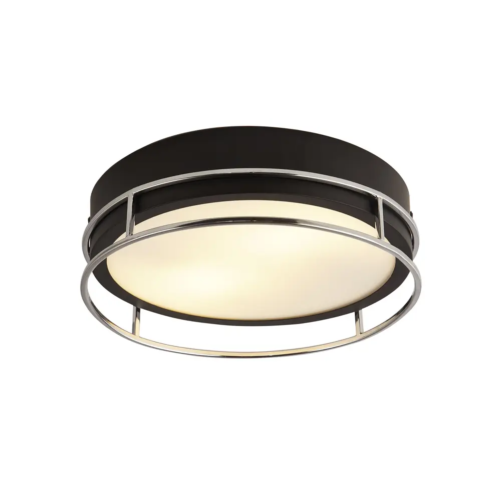 Searchlight Plafondlamp Phoenix Ø 30 cm IP44 zwart Searchlight Plafondlamp Phoenix Ø 30 cm IP44 zwart