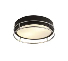 Searchlight Plafondlamp Phoenix Ø 30 cm IP44 zwart Searchlight Plafondlamp Phoenix Ø 30 cm IP44 zwart