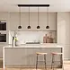 Searchlight Hanglamp Eindhoven 4 lichts L 125 cm zwart Searchlight Hanglamp Eindhoven 4 lichts L 125 cm zwart
