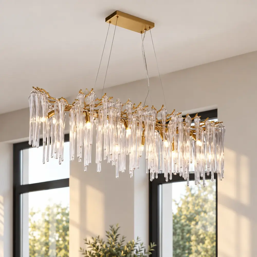 Searchlight Hanglamp Heritage L 117 cm mat goud Searchlight Hanglamp Heritage L 117 cm mat goud