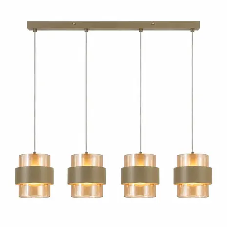 Searchlight Hanglamp Royal 4 lichts L 93 cm beige