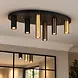 Searchlight Plafondlamp Tubes ovaal 6 lichts L 80 cm zwart Searchlight Plafondlamp Tubes ovaal 6 lichts L 80 cm zwart
