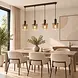 Searchlight Hanglamp Sweden 4 lichts L 142 cm bruin Searchlight Hanglamp Sweden 4 lichts L 142 cm bruin