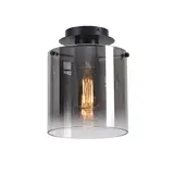 Searchlight Plafondlamp Sweden Ø 22 cm zwart Searchlight Plafondlamp Sweden Ø 22 cm zwart