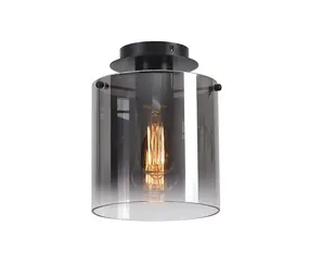 Searchlight Plafondlamp Sweden Ø 22 cm zwart